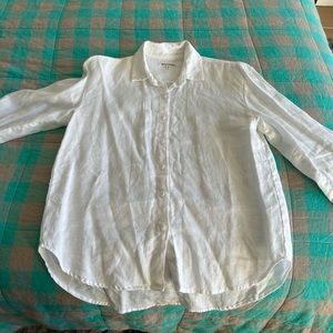 Only worn once! Linen button down blouse